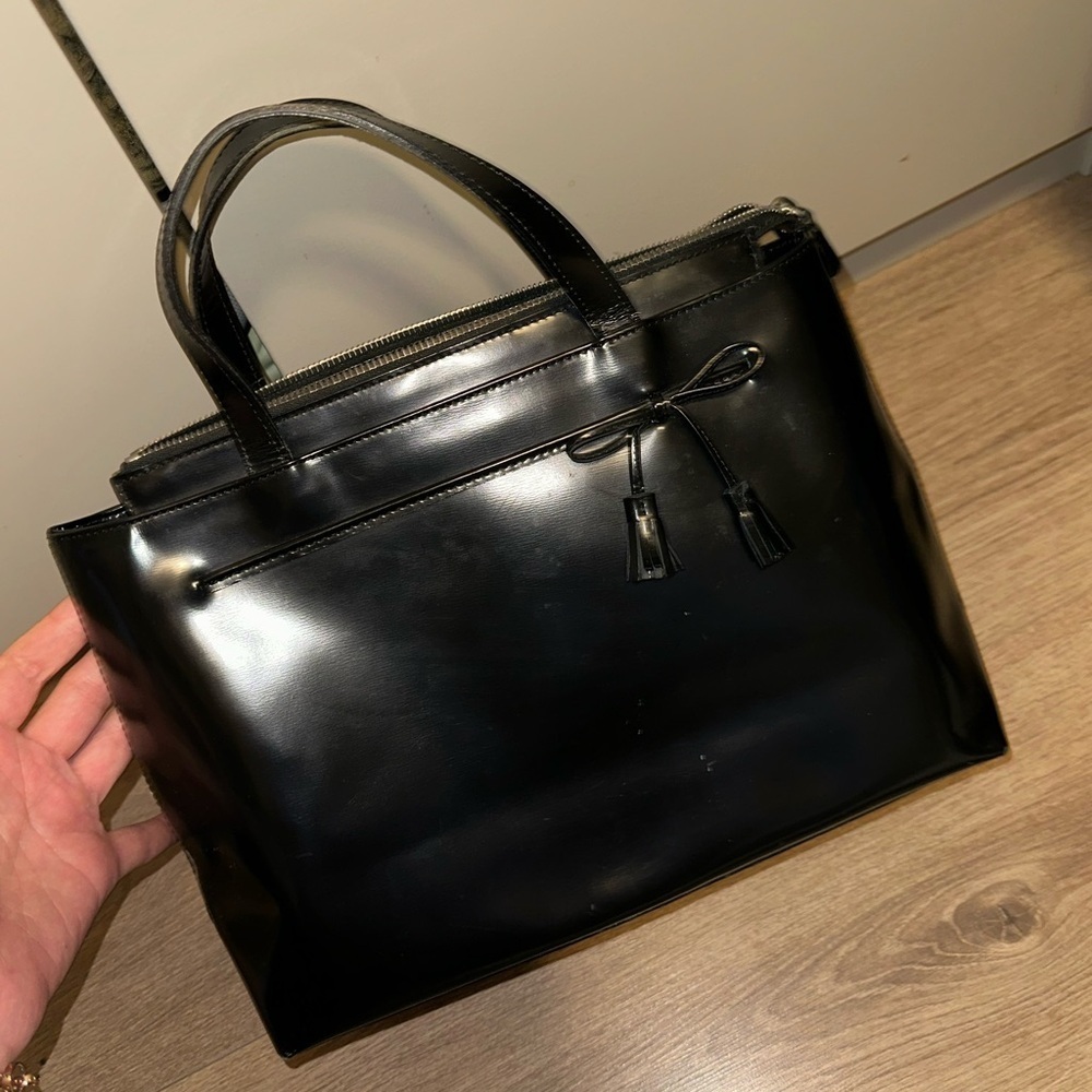 Anya Hindmarch Vintage Structured Black Top Handle bag Y2K - Picture 6 of 12